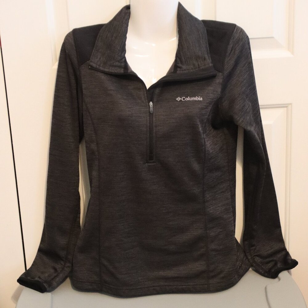 Columbia Rosemont Station Half Zip Fleece Pullover Heathered Grey/Black Size XS